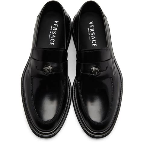 versace face leather loafer|Versace loafers for men.